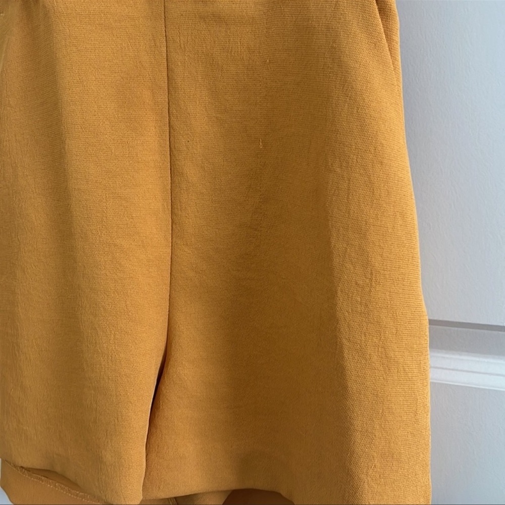 Aritzia Wilfred Ecoulement V-Neck Romper - Mustard Yellow (6) - Picture 6 of 10